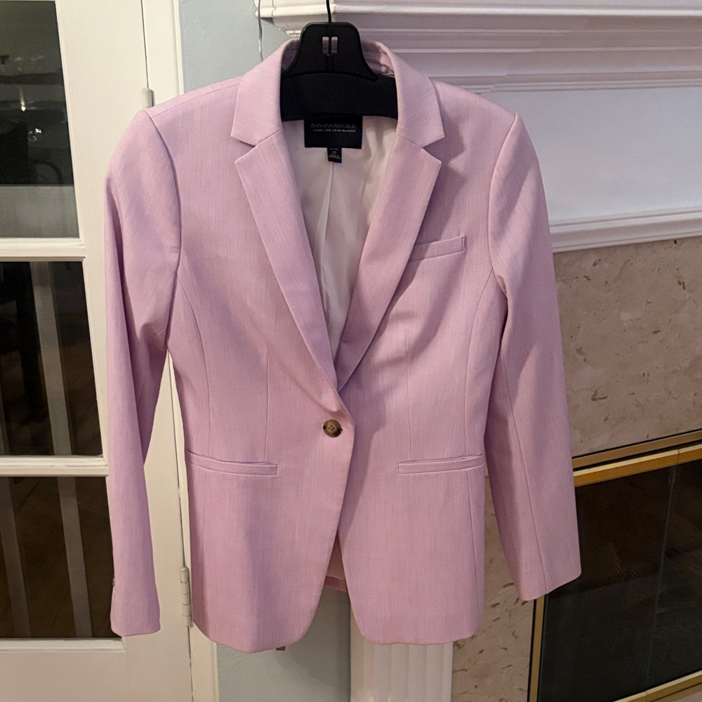 Banana Republic Lilac Long and Lean  Blazer